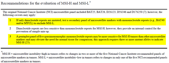 2004年修订版Bethesda指南 J Natl Cancer Inst._微卫星不稳定（MSI）检测的位点如何选择？_腾博会官网基因